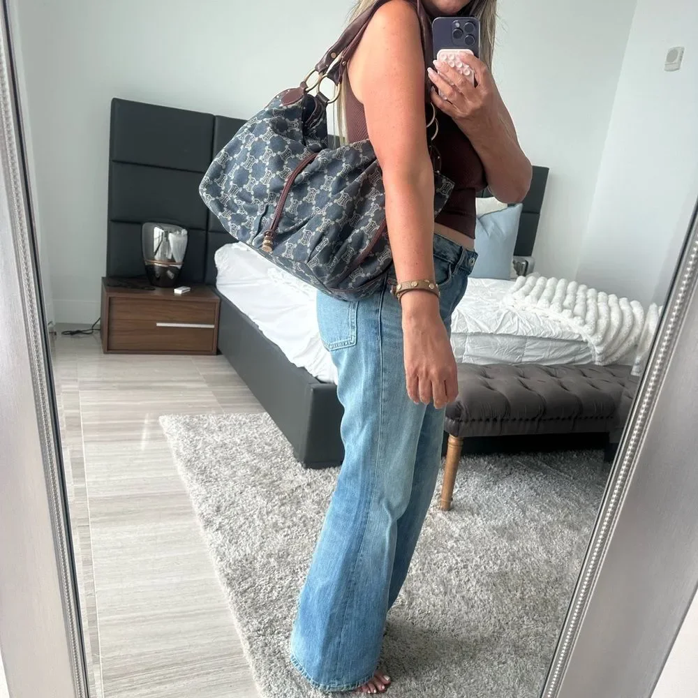 Celine Blue and Brown Monogram Tote